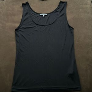 Anne Klein New York Black Silk Tank Shell Large